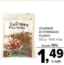 Quattrocolli julienne di formaggi filanti