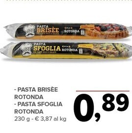 Todis Pasta brisee rotonda offerta