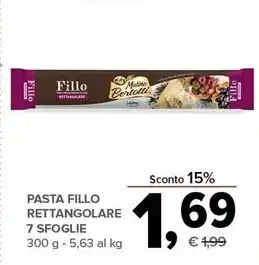 Todis Mulino bertotti pasta fillo rettangolare offerta