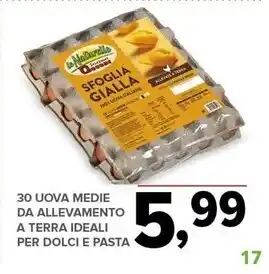 Todis Le naturalle 30 uova medie da allevamento a terra ideali offerta