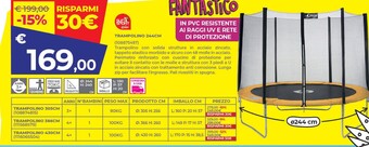 Toys Center Sun & sport - trampolino 244cm offerta