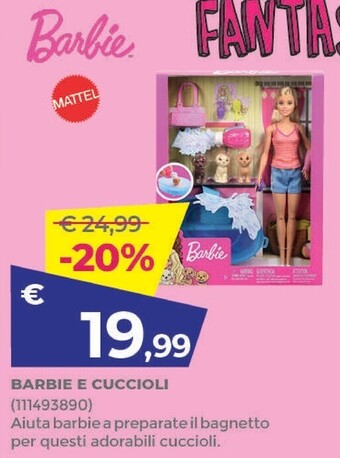 Toys Center Mattel barbie e cuccioli offerta