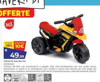 Toys Center Sun & sport - trimoto racing 6v offerta