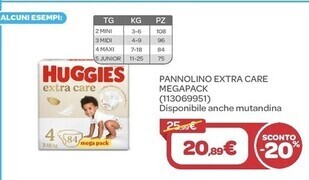 Bimbo Store Huggies pannolino extra care megapack offerta