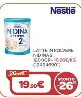 Bimbo Store Nestlè latte in polvere nidina 2 1200gr offerta