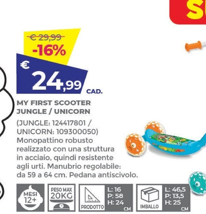 My first scooter jungle offerta di Toys Center