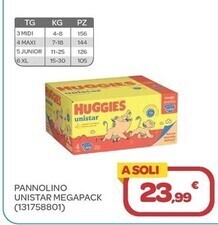 Bimbo Store Huggies pannolino unistar megapack offerta