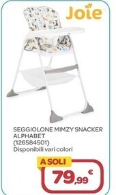 Bimbo Store Joie seggiolone mimzy snacker alphabet offerta