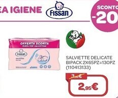 Bimbo Store Fissan salviette delicate bipack 2x65pz=130pz offerta