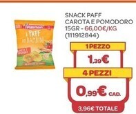 Bimbo Store Plasmon snack paff carota e pomodoro 15gr offerta