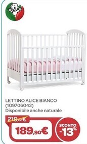 Bimbo Store Giordani lettino alice bianco offerta