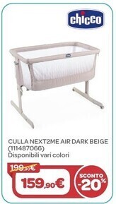 Bimbo Store Chicco culla next2me air dark beige offerta