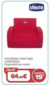 Bimbo Store Chicco poltrona twist red offerta
