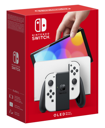 Unieuro Nintendo switch (modello oled) bianco, schermo 7 pollici offerta
