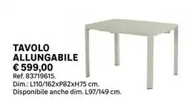 Leroy Merlin Tavolo allungabile idaho offerta