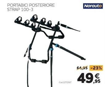 Norauto Norauto - portabici posteriore strap 100-3 offerta
