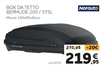 Norauto Norauto - box da tetto bermude 200 / 375l offerta