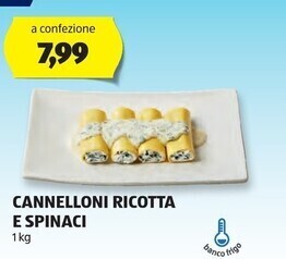 ALDI Cannelloni ricotta e spinaci offerta