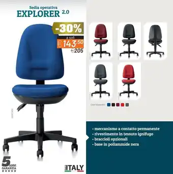 Buffetti Sedia operativa explorer 2.0 offerta