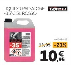 Norauto Gowell - liquido radiatore -35°c 5l rosso offerta