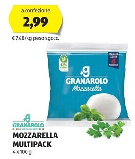 ALDI Granarolo mozzarella multipack offerta