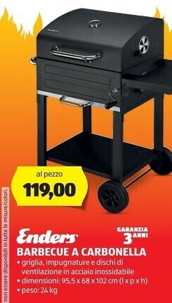 ALDI Enders - barbecue a carbonella offerta
