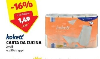 ALDI Kokett carta da cucina offerta