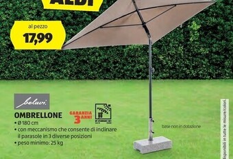ALDI Belavi ombrellone offerta