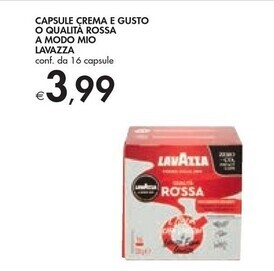 Lavazza capsule crema e gusto o qualità rossa a modo mio