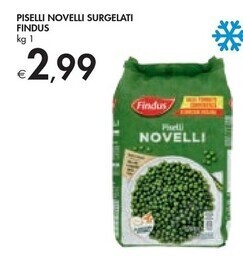 Bennet Findus piselli novelli surgelati offerta