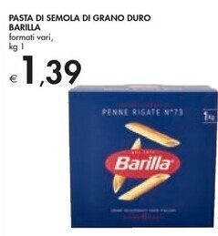Bennet Barilla pasta di semola di grano duro offerta