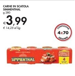 Bennet Simmenthal carne in scatola offerta