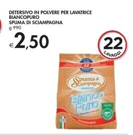 Bennet Spuma di sciampagna detersivo in polvere per lavatrice biancopuro offerta