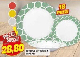 Risparmio Casa Beehive Set tavola 18pz ass offerta