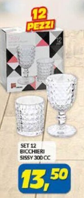 Risparmio Casa Set 12 Bicchieri sissy 300 cc offerta