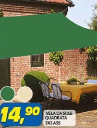 Risparmio Casa Vela da Sole Quadrata 3x3 ass offerta