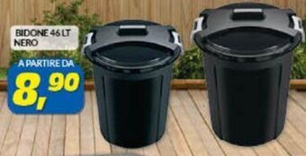 Risparmio Casa Bidone 46 lt Nero offerta