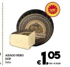 Il Centesimo Asiago nero dop offerta