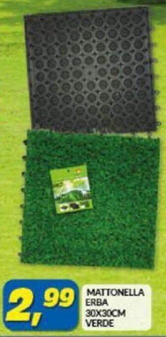 Risparmio Casa Mattonella Erba 30x30cm verde offerta