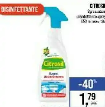 Caddy's Citrosil Sgrassatore Disinfettante Spray 500ml offerta