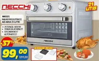 Risparmio Casa Necchi NK021 Maxifriggitrice Ad Aria 21 Litri offerta