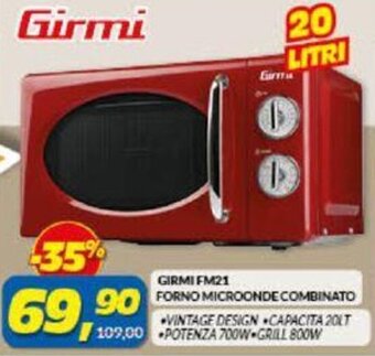 Risparmio Casa Girmi FM21 Forno Microonde Combinato offerta