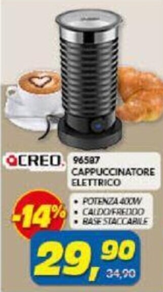 Risparmio Casa Creo Cappuccinatore elettrico offerta