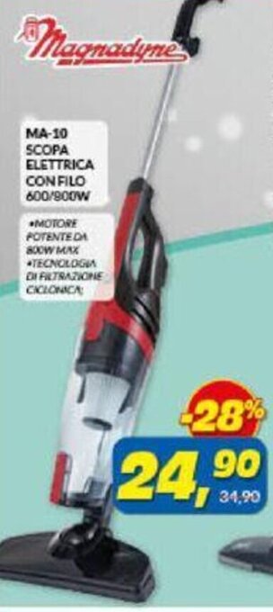 Risparmio Casa Magnadyne MA-10 Scopa elettrica con filo 600/800w offerta
