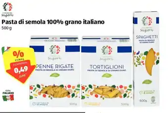 ALDI I Colori del Sapore Pasta di semola 100% grano italiano 500g offerta