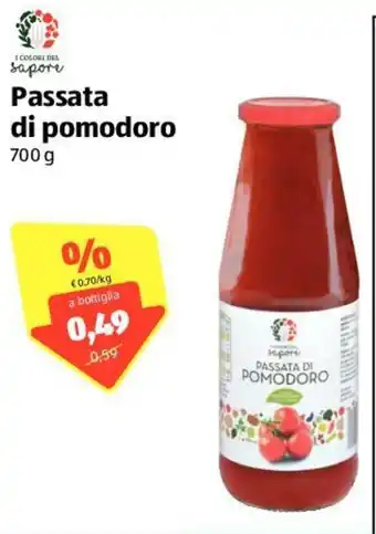 ALDI I Colori del Sapore Passata di pomodoro 700g offerta