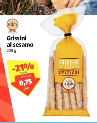 La Cesta Grissini al sesamo 200g