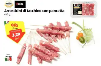 ALDI Il Podere Arrosticini di tacchino con pancetta 440g offerta