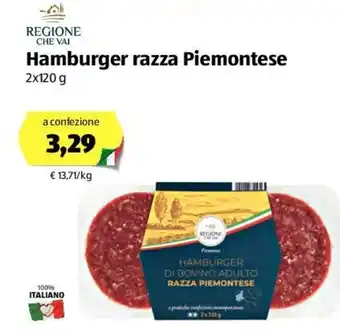 ALDI Il Podere Hamburger razza Piemontese 2x120g offerta