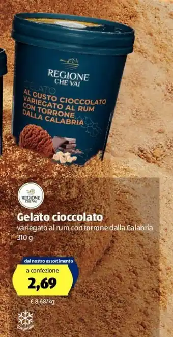 ALDI Regione Che Vai Gelato cioccolato 310g offerta